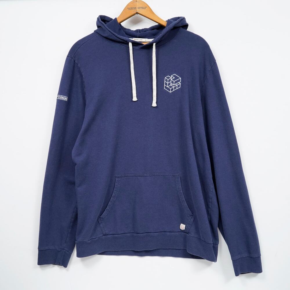 Marine Layer Hoodie Men's XL Navy Blue Lightweight Soft Pullover Sweatshirt